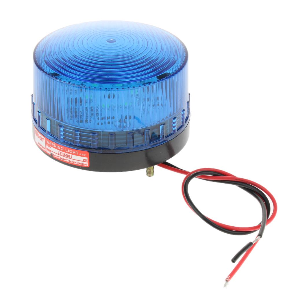 Blue LED Emergency Warning Strobe Light Lamp Flashing Beacon DC12V