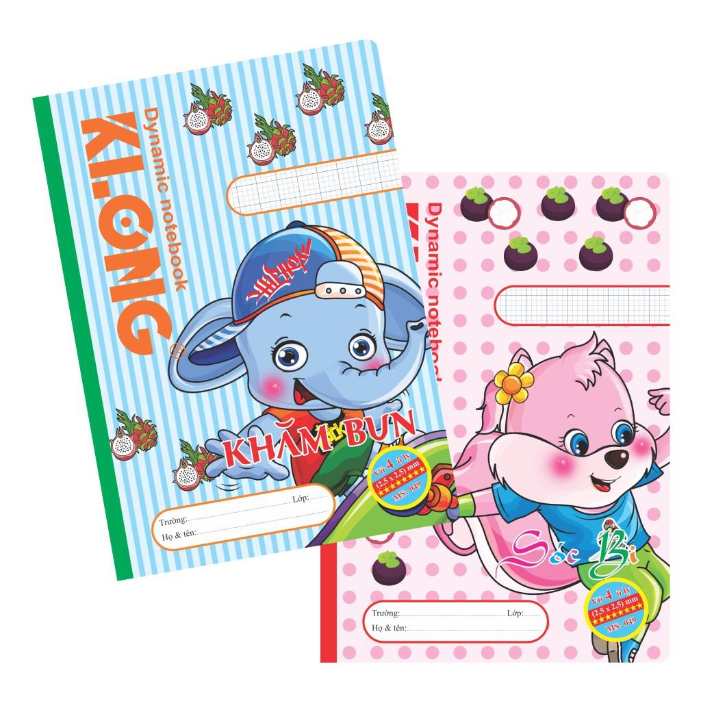 Vở 4 ô ly 48tr đủ 120/92-95; MS: 049
