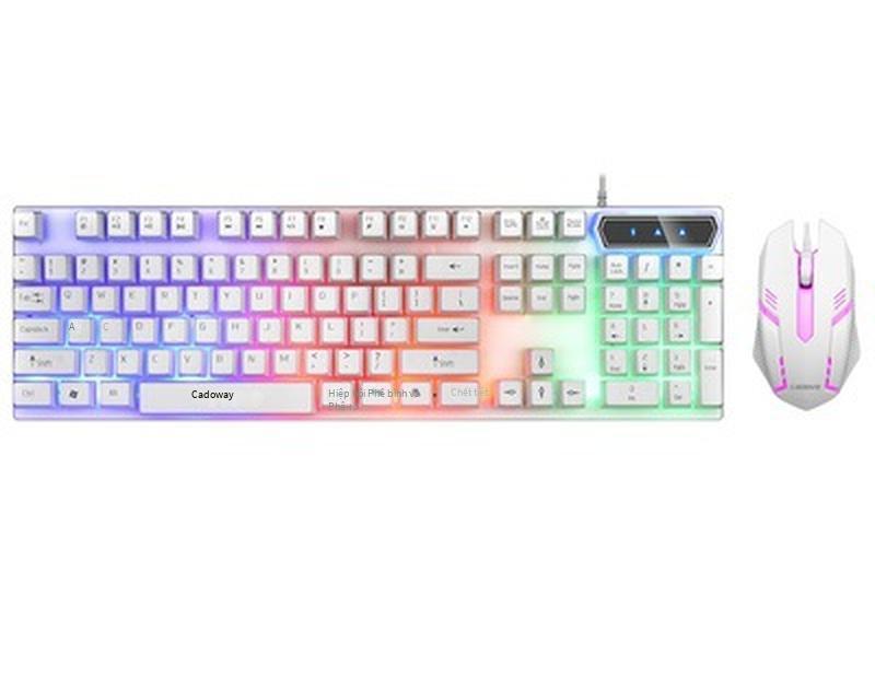 Giao hàng nhanh Kaidiwei có dây usb phím dạ quang bộ chuột máy tính người thao tác cảm thấy bàn phím có đèn nền bộ chuột bàn phím