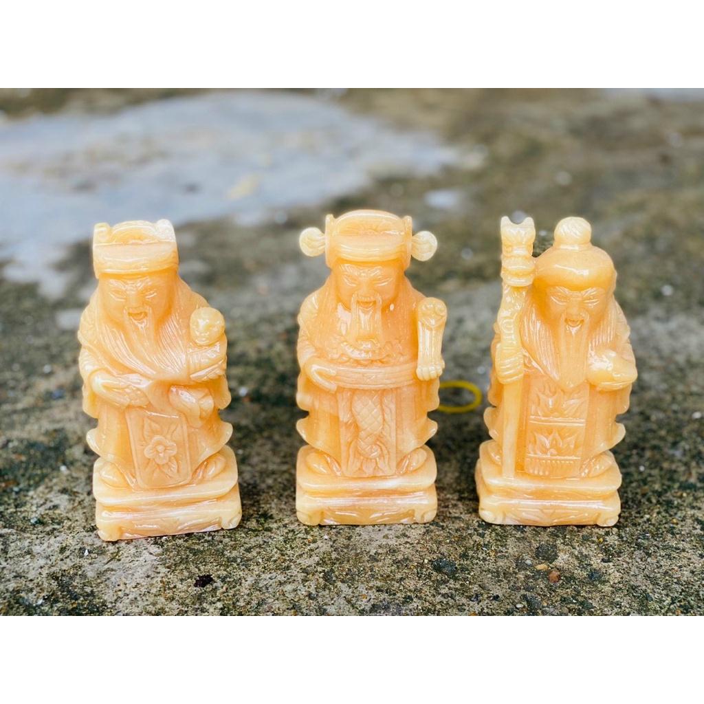 Bộ Tam Đa Phúc Lộc Thọ Đá Ngọc Hoàng Long, Đá Onyx Xanh - Cao 15cm & 20cm