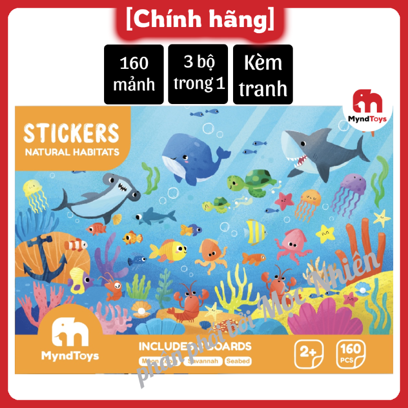 Bộ 160 Miếng Dán Stickers Myndtoys Cao Cấp 03 Chủ Đề An Toàn Cho Bé Từ 2 Tuổi