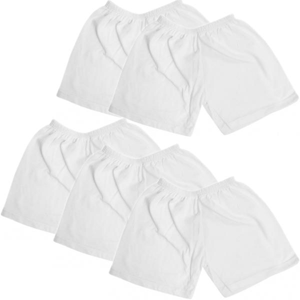 Set 5 Bộ quần áo ngắn tay cúc giữa 100%cotton  màu trắng cho bé từ 5-17 kg