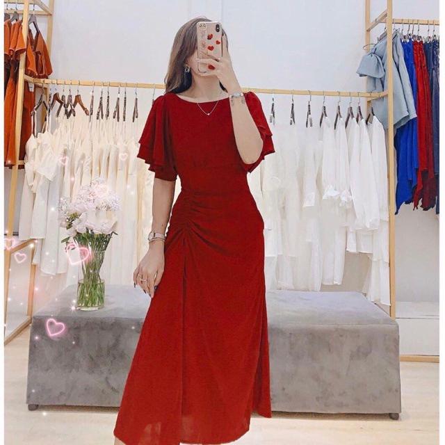 Đầm nữ dự tiệc dáng xoè , Váy trắng dáng dài công chúa kỷ yếu du lịch biển Đầm váy maxi rút dây 3 màu (kèm hình thật)