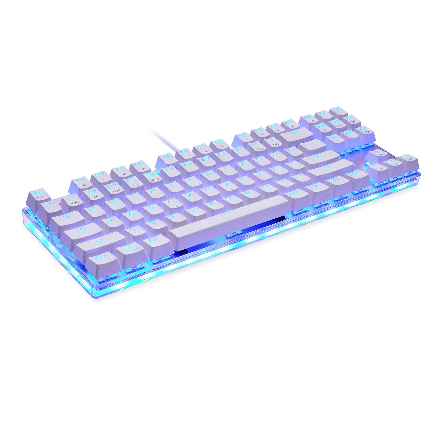 Ưu đãi nhất Bàn phím cơ MOTOSPEED Mo Leopard K87S nắp đáy trong suốt Đèn nền RGB full phím không đục lỗ 9 loại hiệu ứng ánh sáng