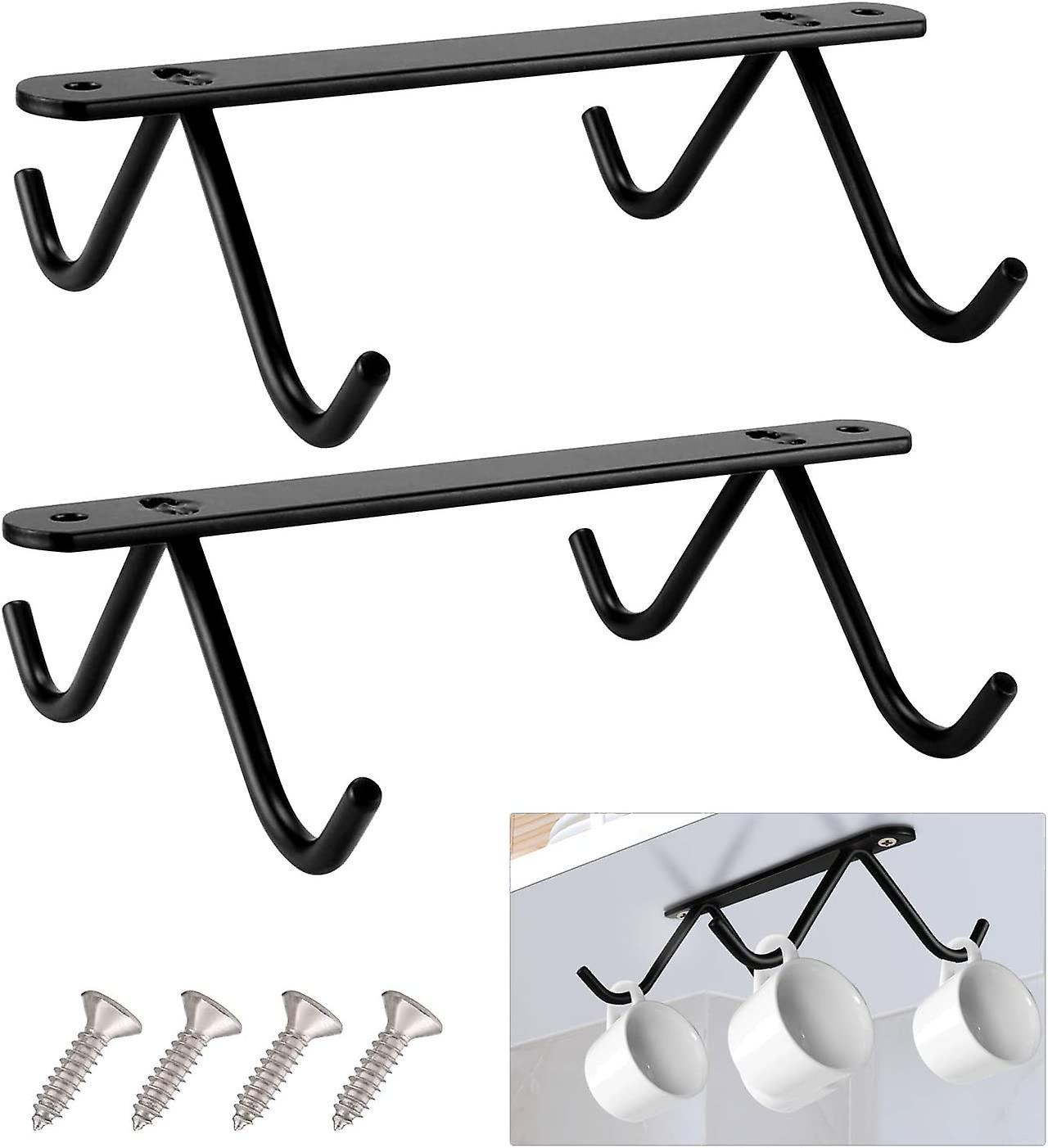 Giá Đỡ Đồ Uống, 2 Chiếc Cốc Dưới Tủ Quần Áo Kệ Sắt Không Gỉ Cà Phê Cốc Cốc Cho Cà Phê lưu Trữ