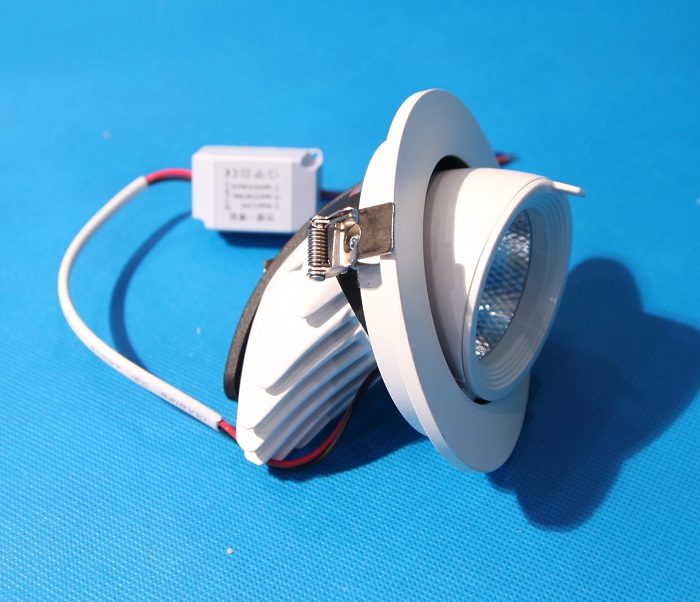 Đèn Led âm trần đế xoay 360 độ 12w, đèn soi tranh, đèn trang trí shop hàng chính hãng.