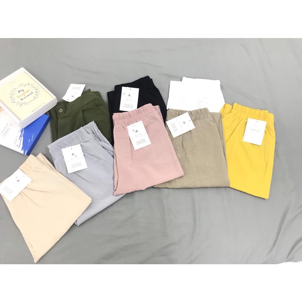 QUẦN BAGGY KHÓA THẬT CÓ CHUN SAU CHẤT ĐŨI NHẸ MÁT THỜI TRANG BANAMO FASHION BAGGY ĐŨI KHUY TRƯỚC CHUN SAU 821