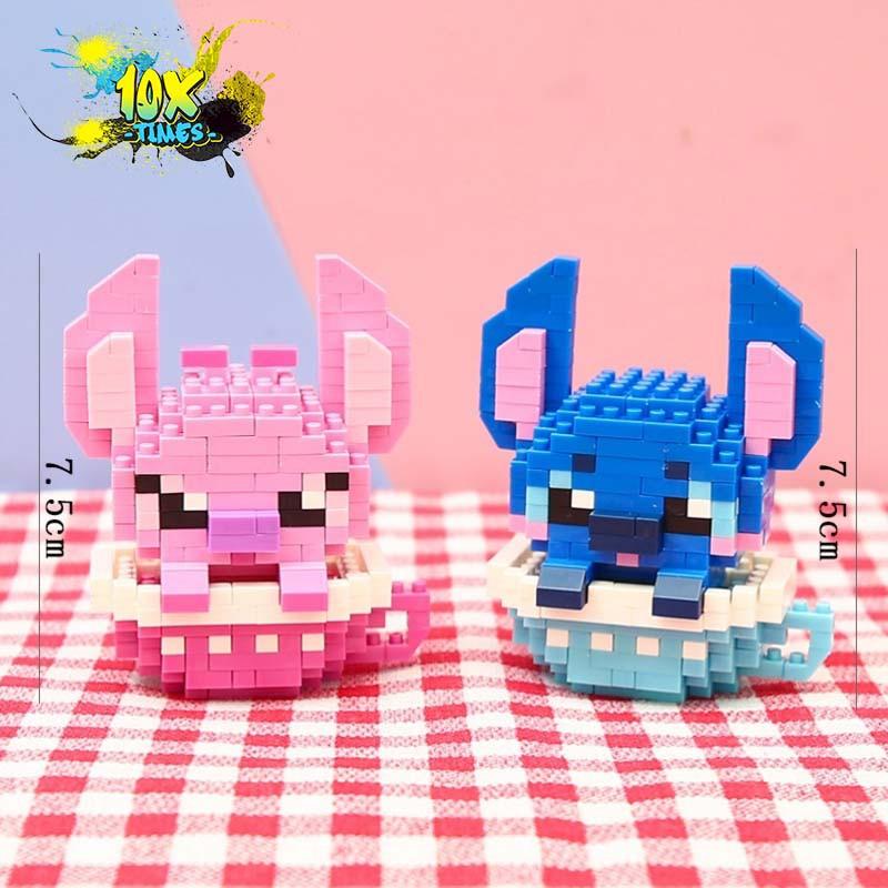 Đồ chơi Lego 3d dễ thương cute hình cốc kitty, doremon, stich, cinamoroll,mymelody, quà tặng sinh nhật, quà tặng bạn gái