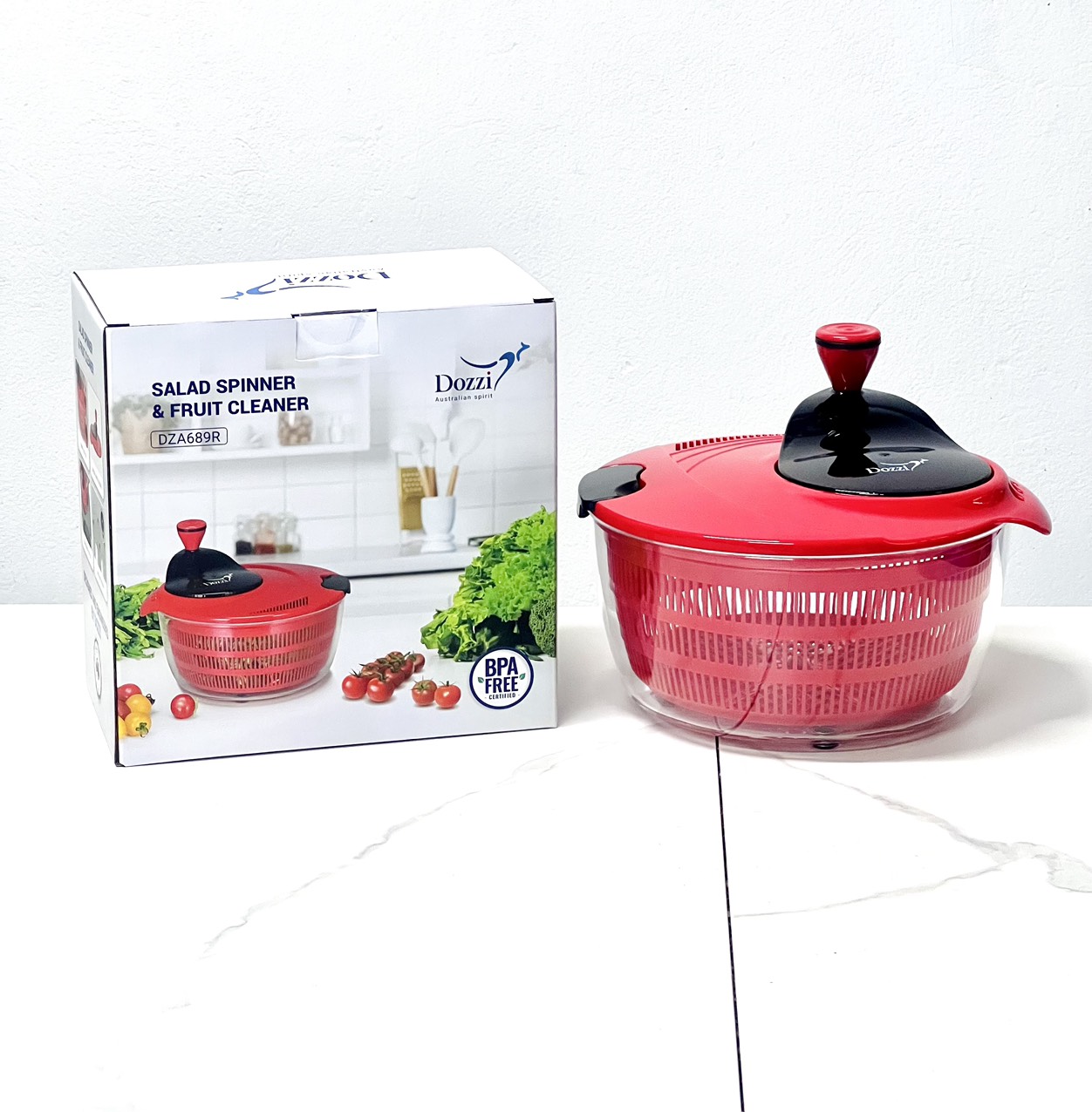Rổ Quay Rau Li Tâm Thông Minh Dozzi 3 in 1 DZA689R - Thương Hiệu Úc, Hàng Chính Hãng