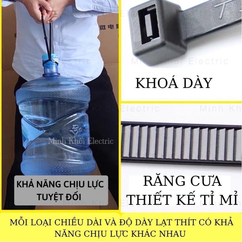 Dây Rút Nhựa Thít nhựa túi 100c đủ kích thước,lạt thít đen, dây rút