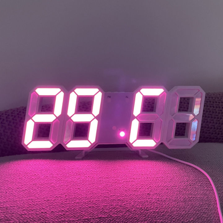 Đồng Hồ Điện Tử LED 3D Để Bàn, Treo Tường Cao Cấp Báo Thức & Đo Nhiệt Độ Đồng Hồ Kĩ Thuật Số, Đồng hồ Đèn Led Thông Minh