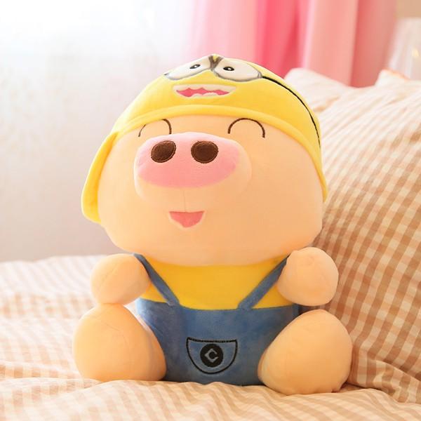 GẤU BÔNG HEO ĐỘI NÓN MINION GB36