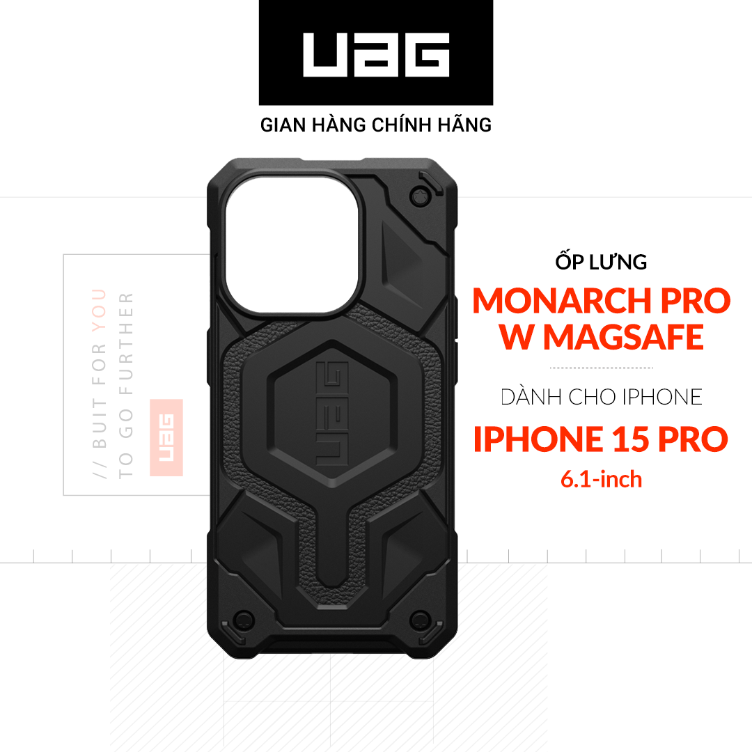 Ốp Lưng Chống Sốc UAG Monarch Pro Hỗ Trợ Sạc Magsafe Cho iPhone 15 Pro [6.1 INCH] Hàng chính hãng