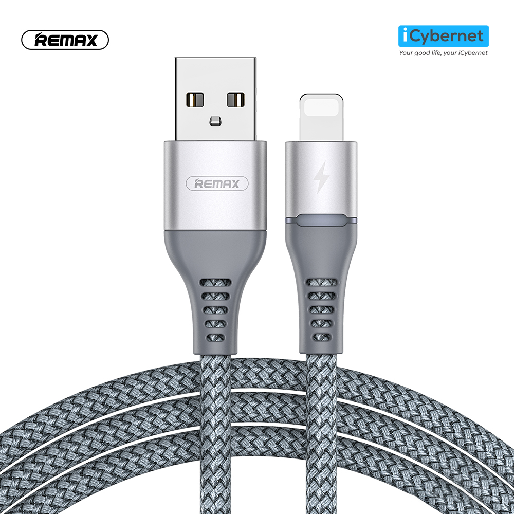 Cáp sạc USB to IP Remax RC-152i chiều dài 1m sạc 2.4A và truyền dữ liệu đồng thời 480MB/s có đèn tiện lợi - Hàng chính hãng