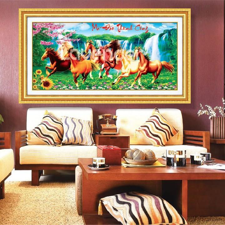 Tranh thêu mã đáo thành công LV3106 - kích thước: 92 * 49cm.