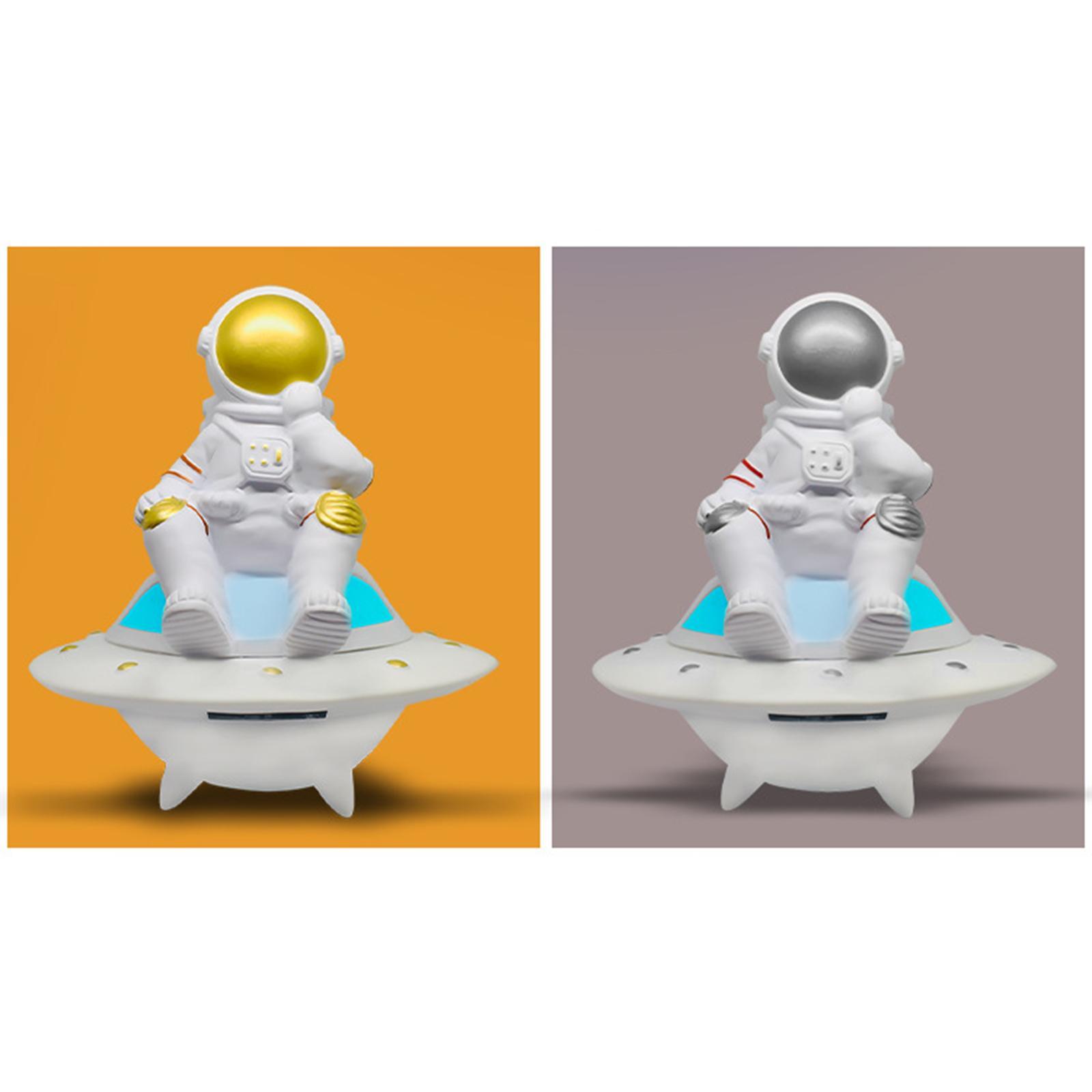 Astronaut Model Wireless Speakers for Birthday  Gold and White