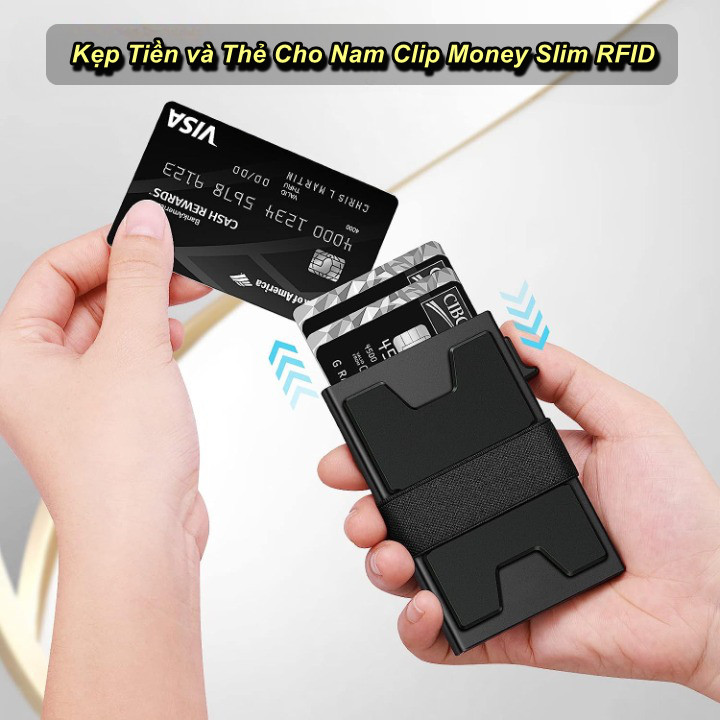 Ví Đựng Thẻ Cho Nam Clip Money Slim RFID - Home and Garden