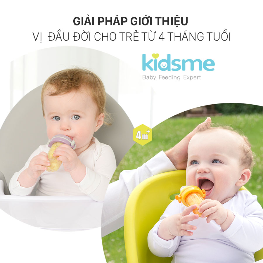 Bình Bóp Chống Hóc Food Squeezer Plus Kidsme Cho Bé Từ 4 Tháng Tuổi Màu Xám Từ Anh Quốc - Ăn Dặm Chủ Động Cho Trẻ Nhỏ