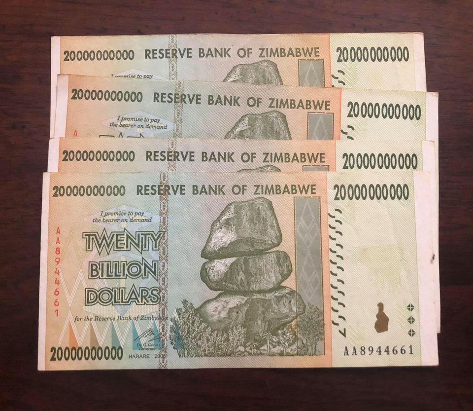 Tiền cổ Zimbabwe 20 tỷ dollar sưu tầm