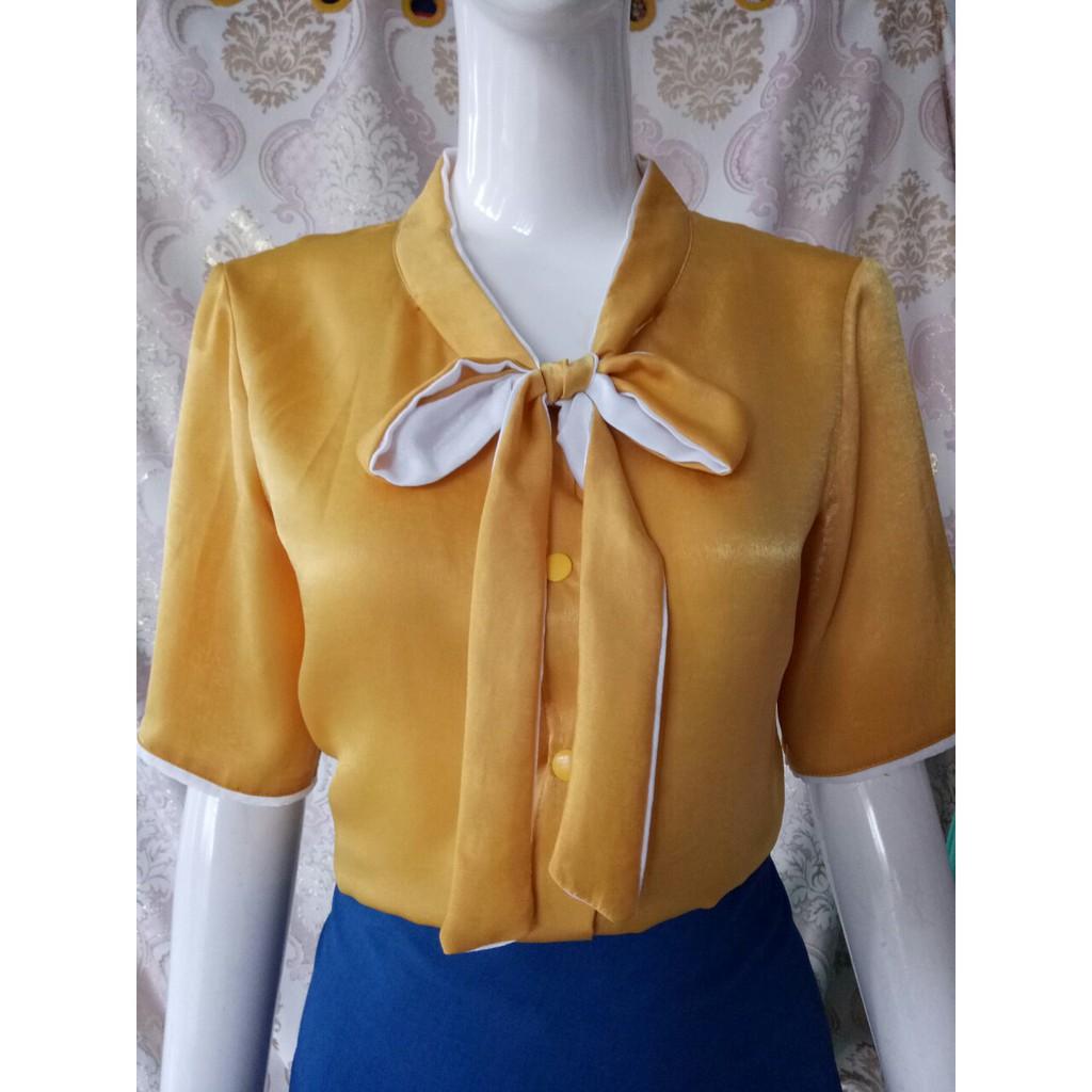 Áo kiểu nữ thắt nơ