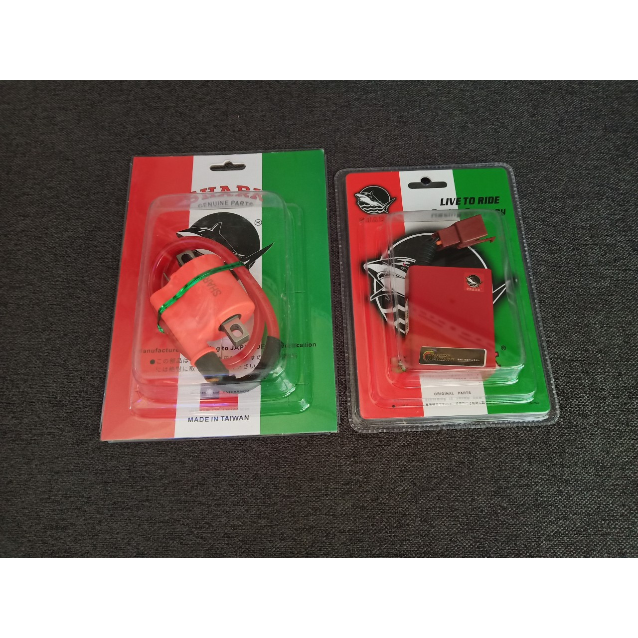 Combo mobin ic shark cho xe máy tặng bao tay trợ lực ga