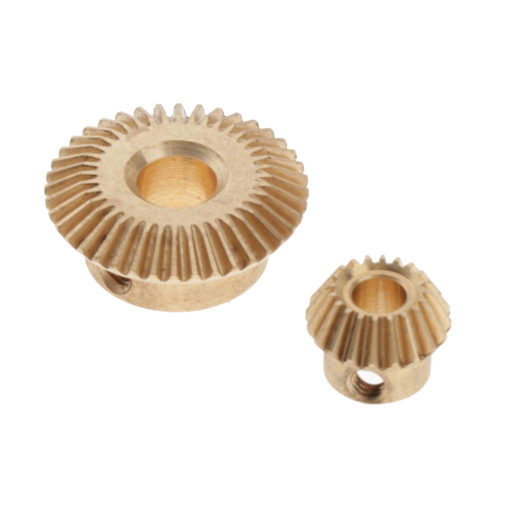3-5pack 0.5 Modulus Brass Bevel Gear 20 40Tooth 4 6mm Diameter Inner Hole