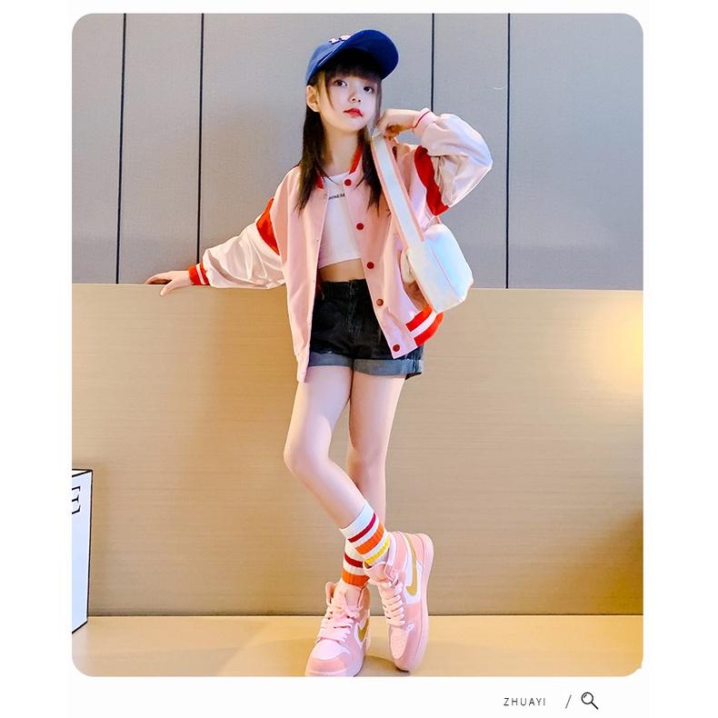 AK67 Size120-170 Áo khoác bomber bé gái.đẹp y hình Thời trang trẻ Em hàng quảng châu