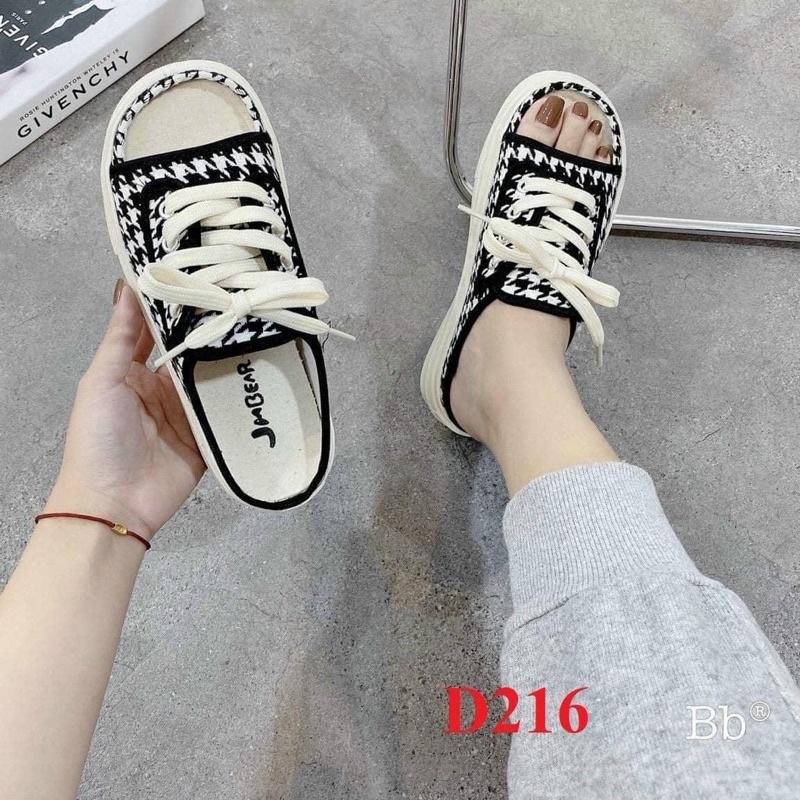 Giày sục thể thao hở mũi kiểu mới đế cao chống trượt( dép dây viền cao