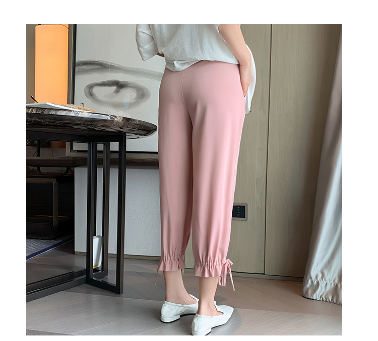 Bộ Bầu hè thu tay lửng nhấn eo phong cách AB1260
