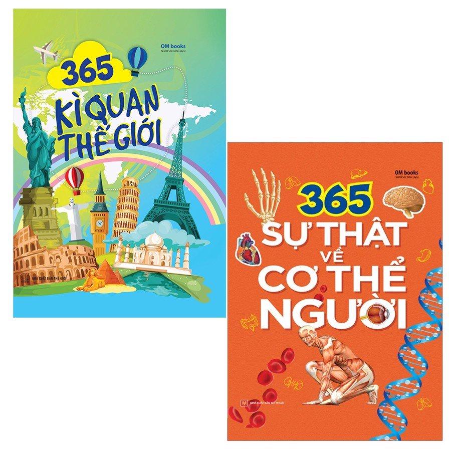 Sách: Combo 2 Cuốn: 365 Sự Thật Về Cơ Thể Người + 365 Kì Quan Thế Giới - Minh Long