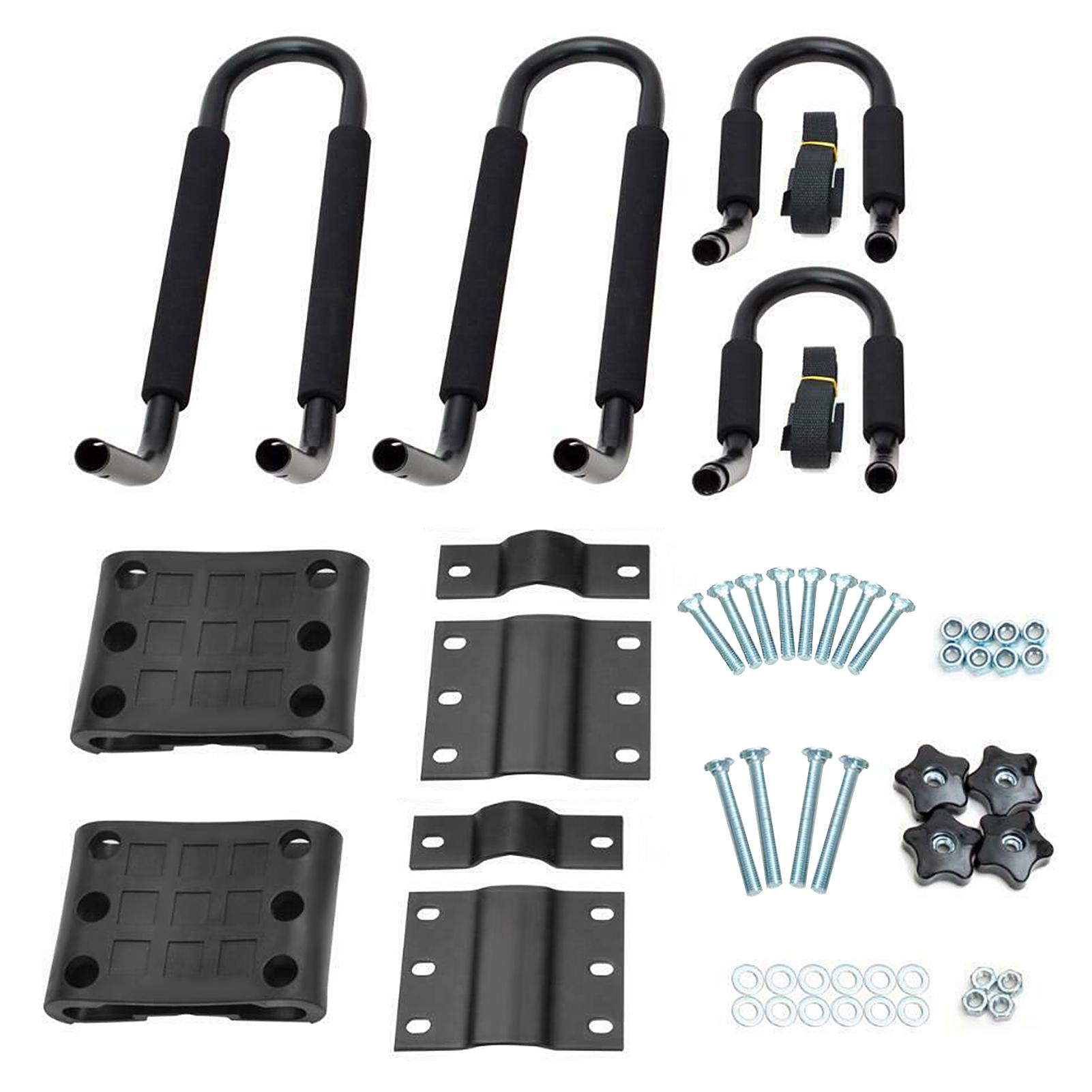 2 cặp Giá đỡ Kayak trên mái chèo thuyền Kayak Thuyền lướt ván trên mái nhà Giá treo trên mái cho xe tải Crossbars