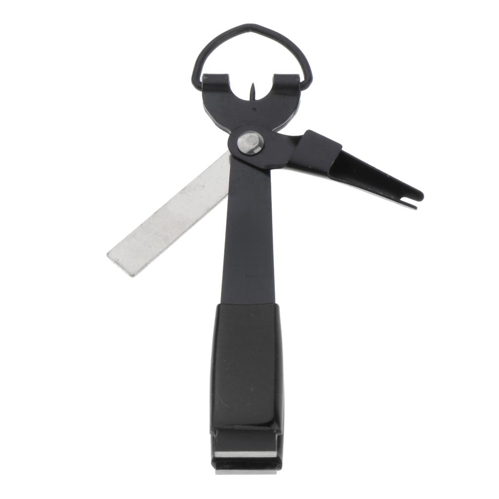 2x Knot Cutter Nail Tying Pliers Metal Line Outdoor Fishing Pliers Tool Black
