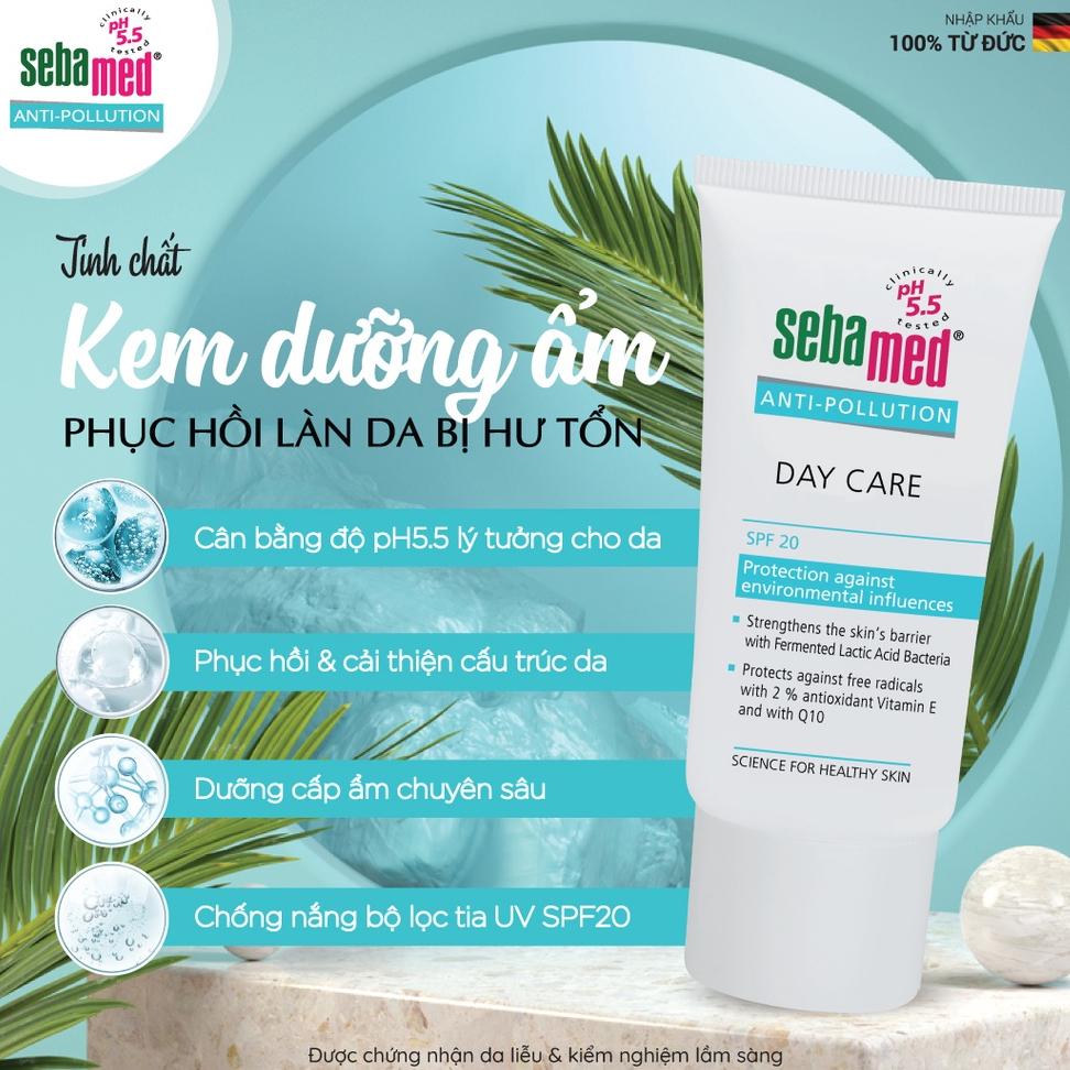 Kem dưỡng ẩm bảo vệ da chuyên sâu ban ngày SPF20 Sebamed pH5.5 40ml