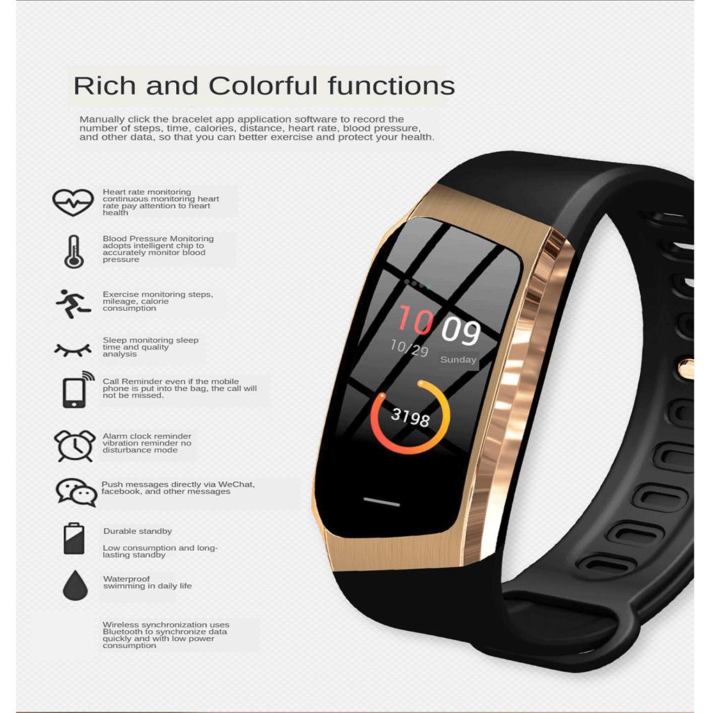 Smart Bracelet Monitor Fitness Smart Watch Wristwatch Dark Gray