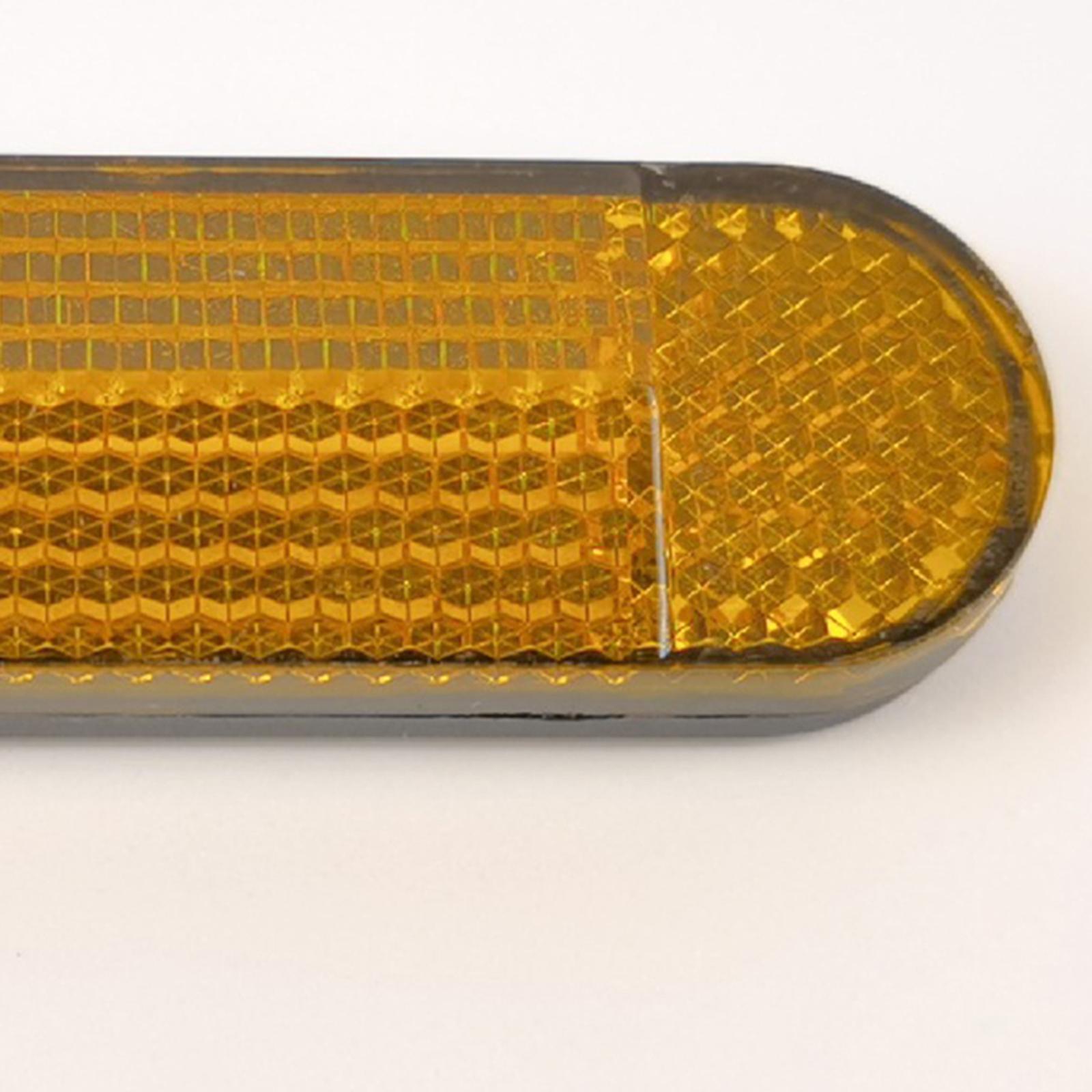 Amber Reflectors Bicycle Safety Reflector Reflective Sticker Universal Compatible with Scooter, Bike
