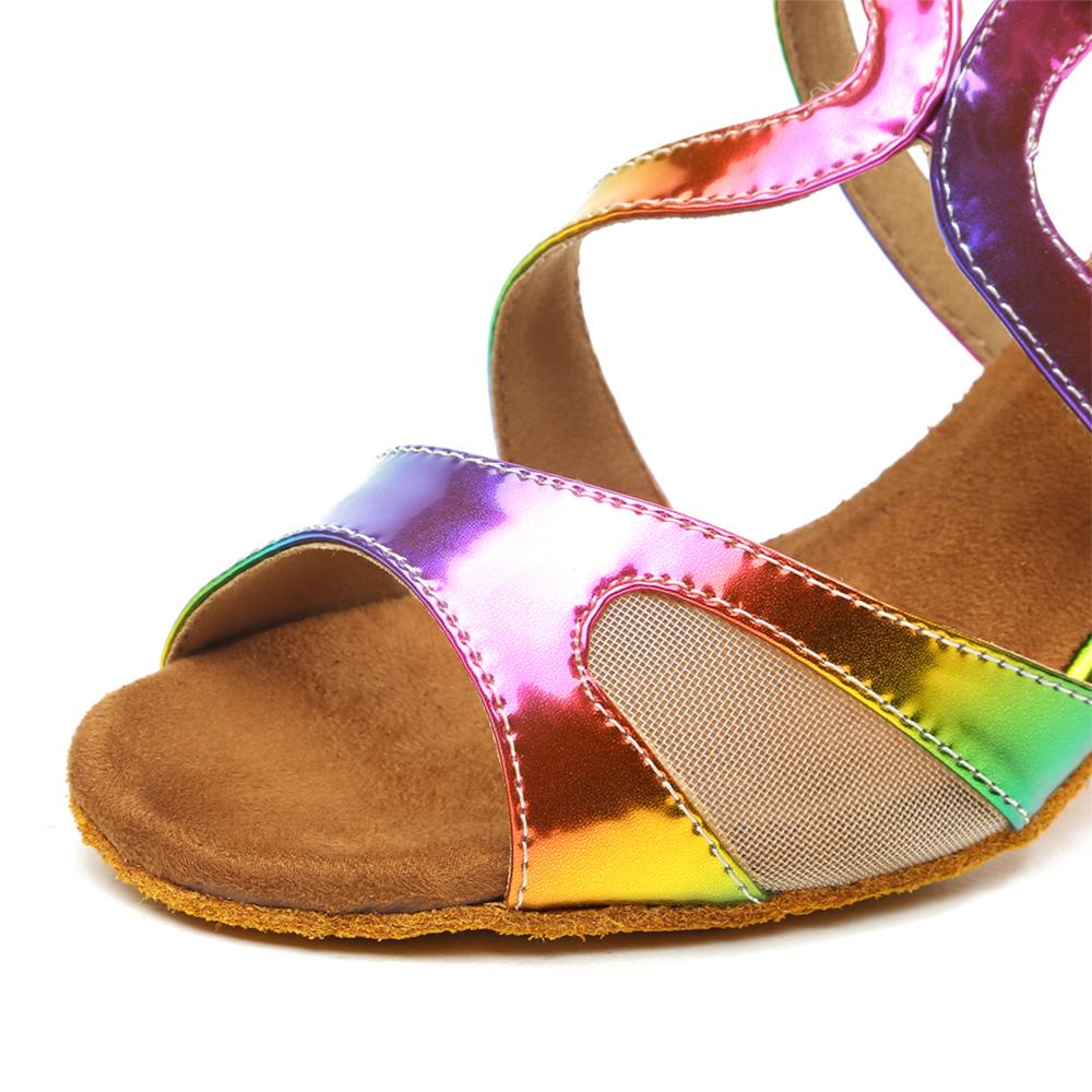 Vũ Điệu Latin Cho Nữ Nhiều Màu Giày Sandal Nhảy Múa Salsa Giày Người Phụ Nữ Phòng Khiêu Vũ Tango Nhảy Hiện Đại Giày Sandal Đảng Gót giày Color: 6cm Shoe Size: 35