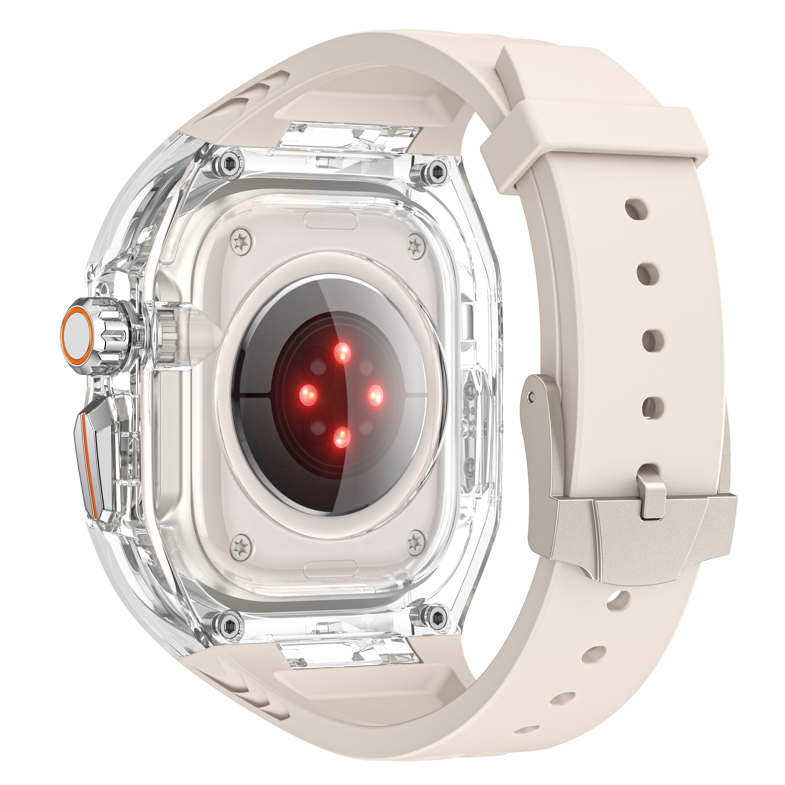 Ốp Case tích hợp dây đeo Lamborghini Style cho Apple Watch Ultra 1/2 49mm - Hàng Chính Hãng