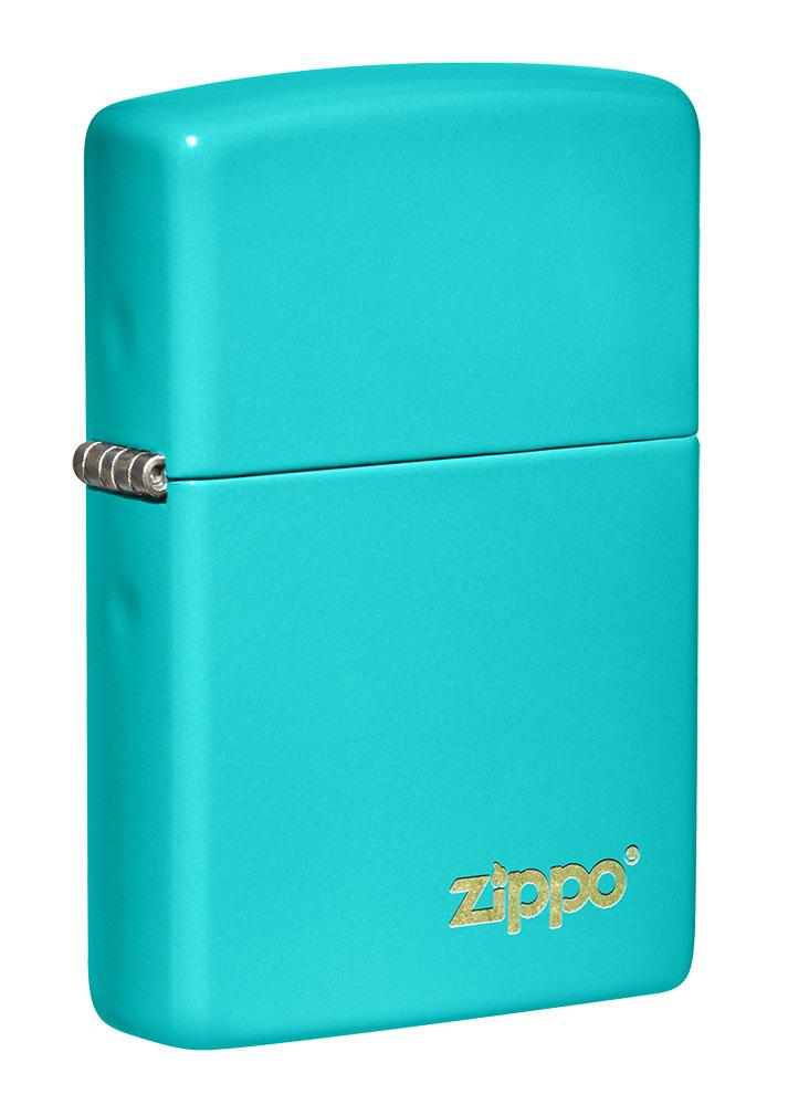 Bật Lửa Zippo 49454ZL – Zippo Flat Turquoise Zippo Logo