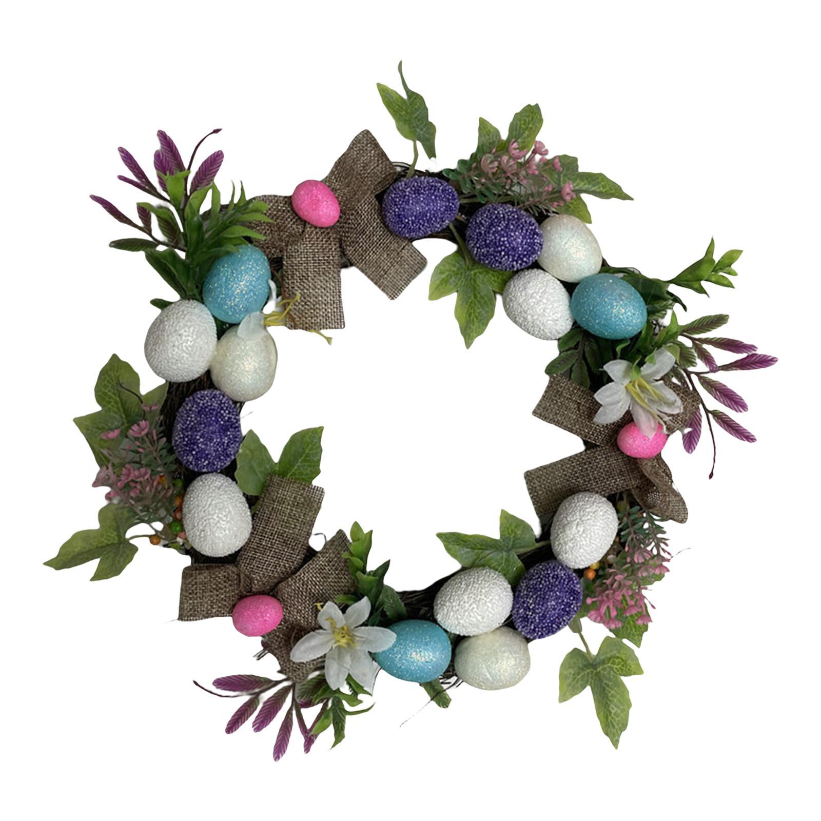 Artificial flower wreath front door rattan wreath M