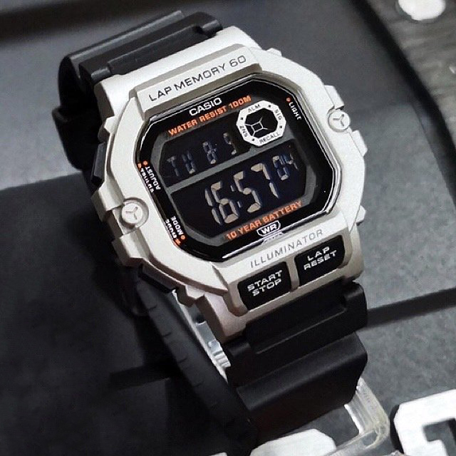 Đồng Hồ Nam Dây Nhựa Casio Standard WS-1400H-1BVDF Chính Hãng - WS-1400H-1B Pin 10 Năm