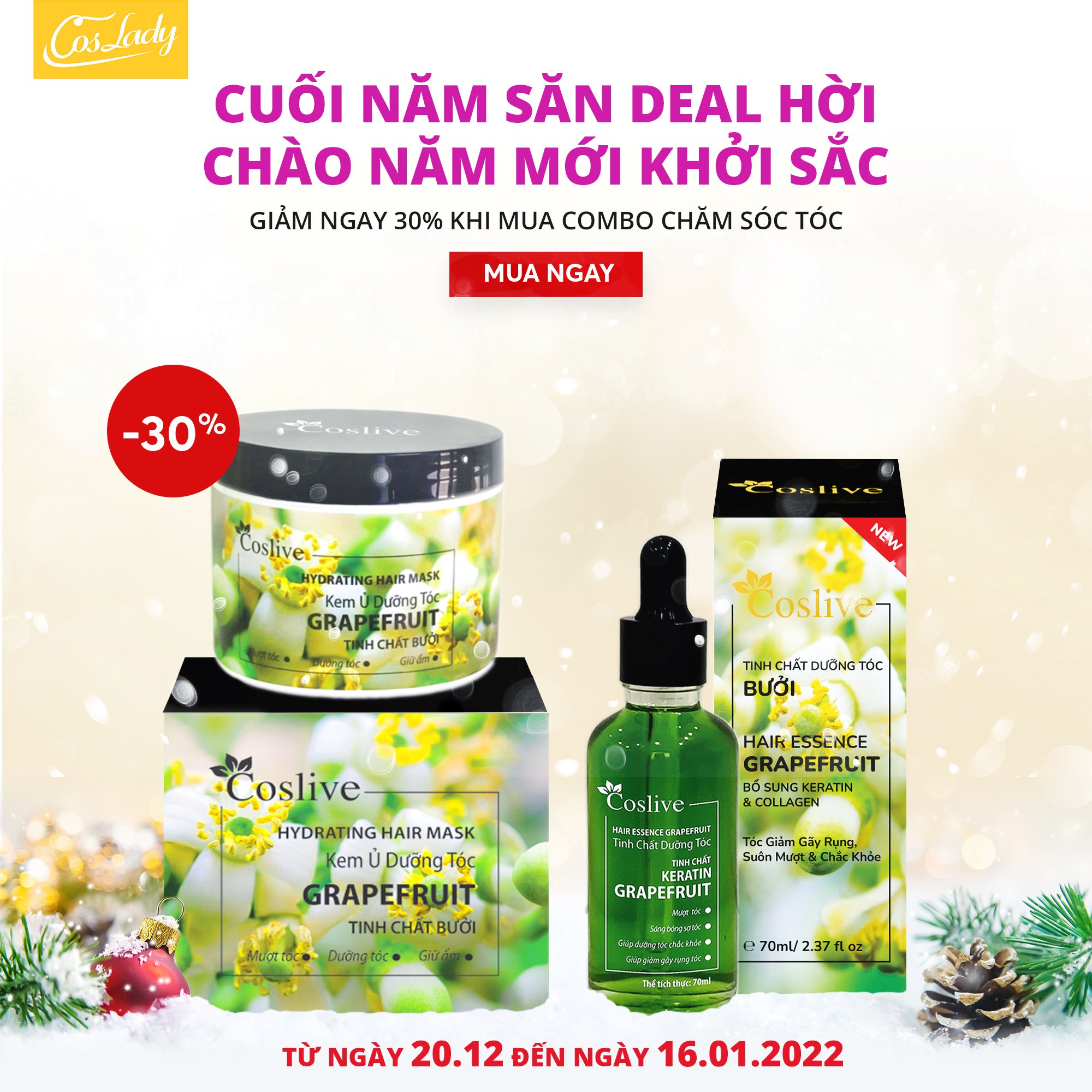 COMBO DƯỠNG TÓC CHẮC KHỎE COSLIVE