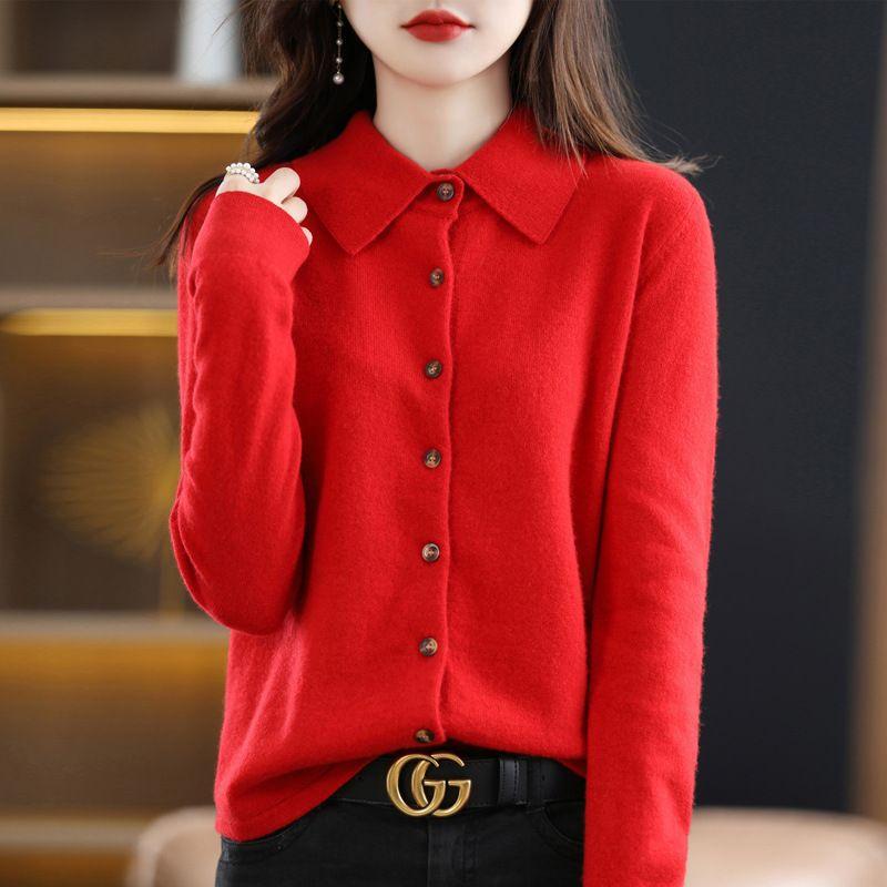 Áo len polo dệt kim hàng Quảng Châu