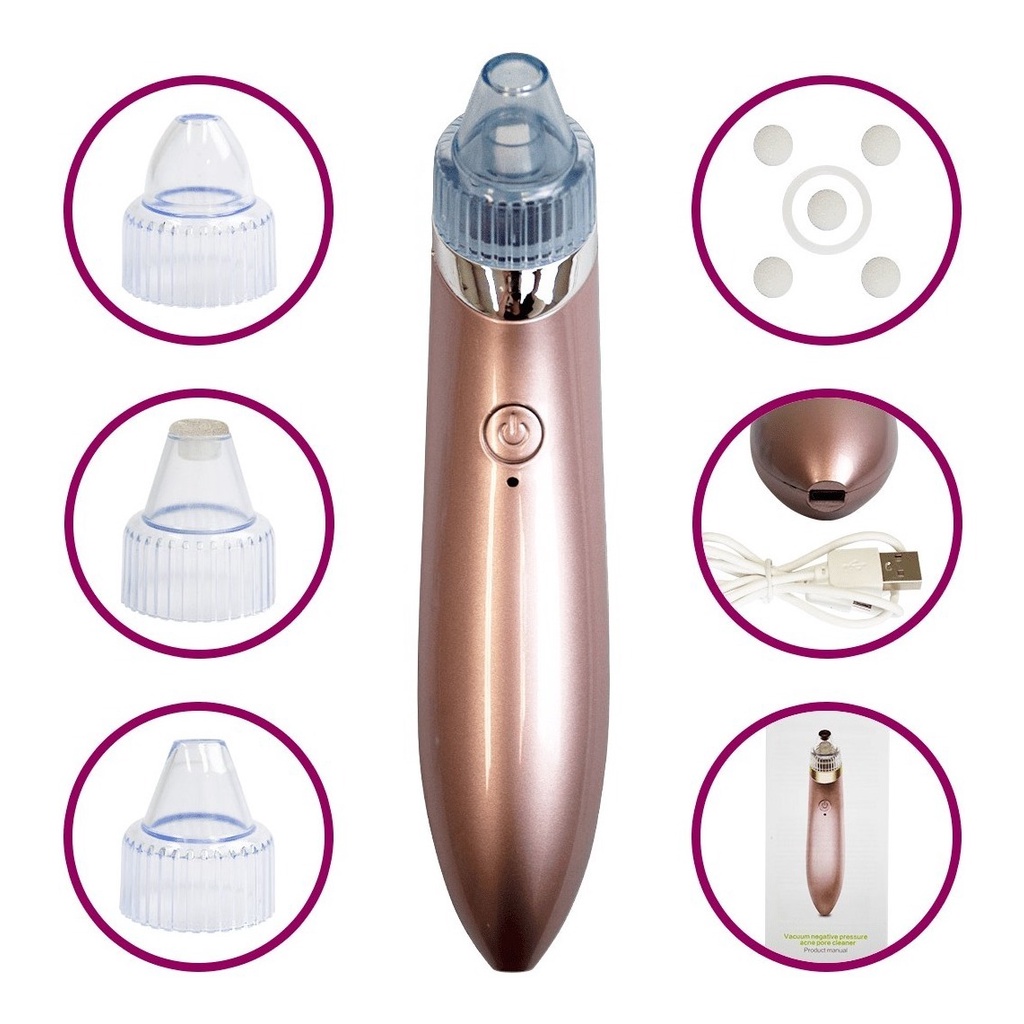 Máy Hút Mụn Loại Bụi Bẩn – Bã Nhờn – Làm Sạch Lỗ Chân Lông Ngăn Ngừa Hình Thành Mụn Cám – Đầu Đen nhiều đầu hút tiện lợi Hàng chính hãng