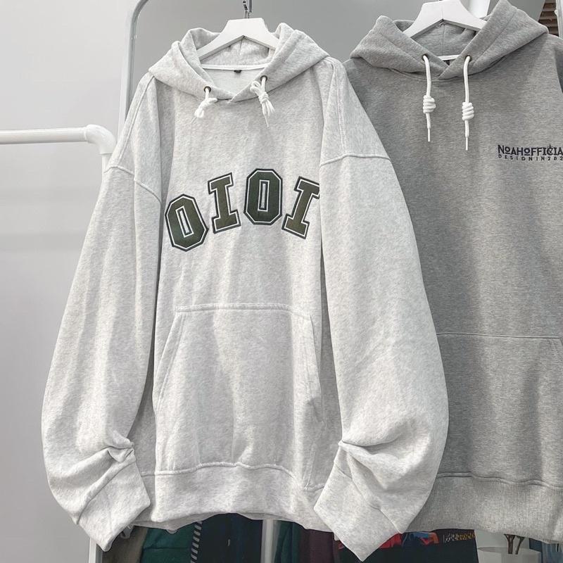 Áo Hoodie Nỉ Bông Unisex OIOI màu XÁM Nam nữ unisex ÁO KHOÁC HOODIE Jaystoree