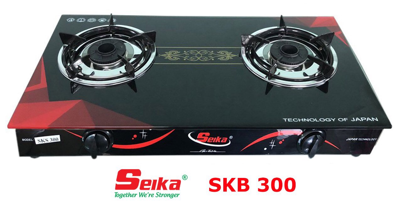 Bếp Gas Đôi Mặt Kính Seika SKB300 - Hàng Chính Hãng