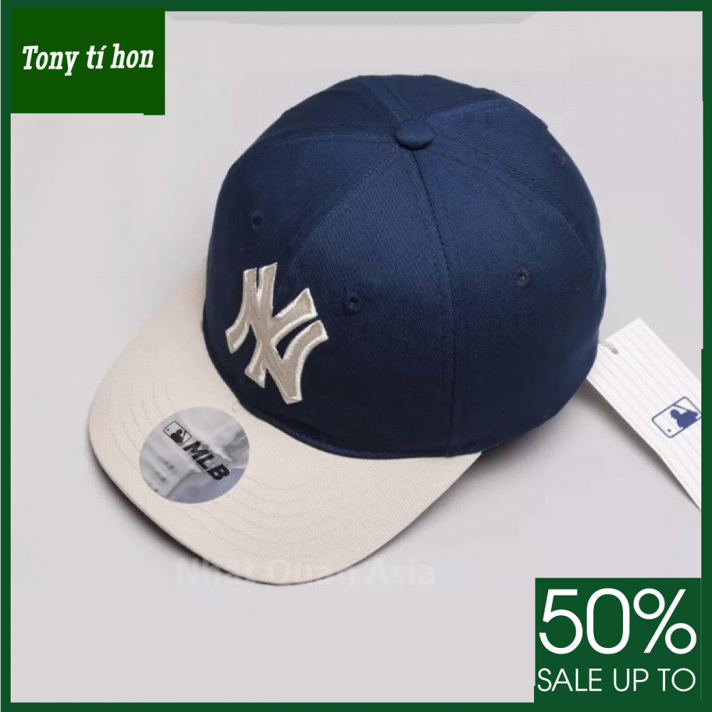Tony tí hon - Mũ/nón kết lưỡi trai thời trang nam nữ N.Y Yankees khóa trượt hàng hiệu cao cấp - xanh đen navy - freeship