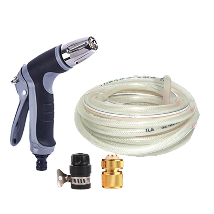 Bộ dây và vòi xịt tăng áp rửa xe tưới cây 15M 206817