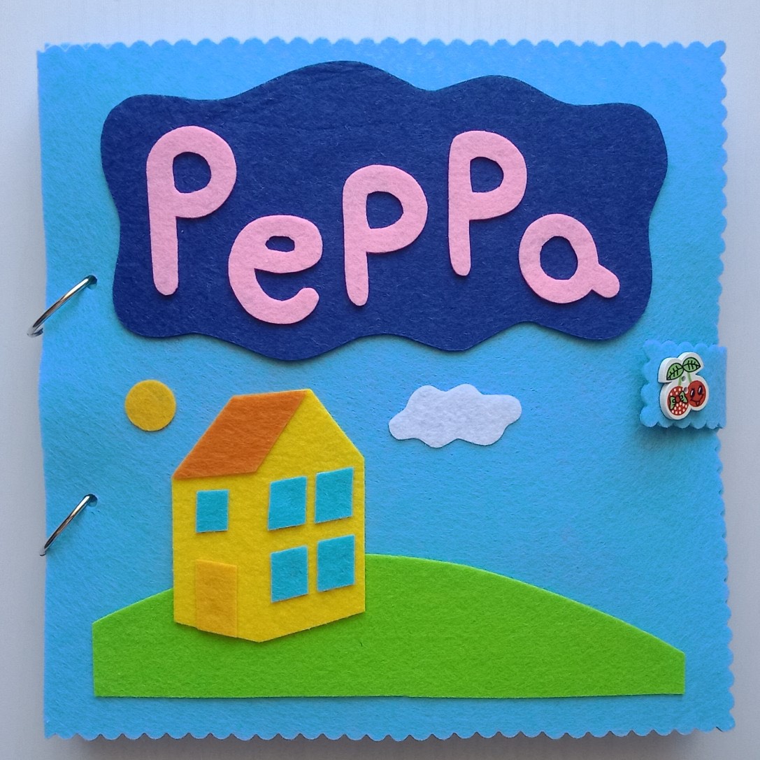 Sách vải Gia đình lợn Peppa (Hình thật 100%) - Sách vải Handmade Heo Peppa