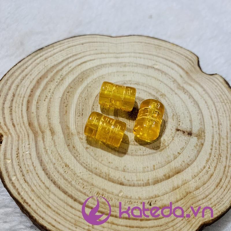 HAT - Combo 30 Hạt nhựa Khắc chữ Mix vòng đá , vòng gỗ