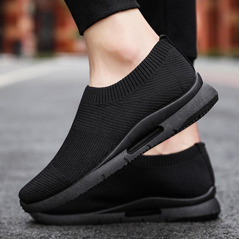 Giày chạy bộ giày phụ nữ Giày đi bộ Giày thể thao Phụ nữ thoáng khí trượt trên chiếc giày Loafer Giày nữ thông thường giày unisex giày Color: Black Shoe Size: 40